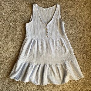 100% cotton Muslin light blue dress